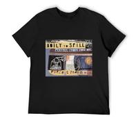 QIANHANTANG Built to Spill from Now on Vinyl CD Cover Unisex 100% Cotton Short-Sleeve T-Shirts Black XL