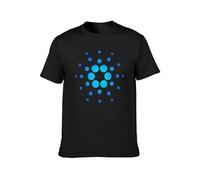 QIANHANTANG Cardano Crypto Ada Coin Blockchain Cryptocurrency Casual Unisex 100% Cotton Short-Sleeve T-Shirts Black XXXL