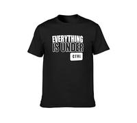 QIANHANTANG Everything Is Under Ctrl Programmer Desktop Gamer Gaming Unisex 100% Cotton Short-Sleeve T-Shirts Black XXL
