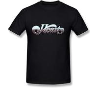QIANHANTANG Habo Line Popular Band Heart Logo Unisex 100% Cotton Short-Sleeve T-Shirts Black XL