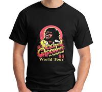 QIANHANTANG Half & Half Sexual Chocolate 88 World Tour Mr Randy Watson Eddie Murphy Unisex 100% Cotton Short-Sleeve T-Shirts Black XXL