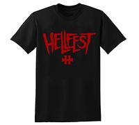 QIANHANTANG Hellfest Heavy Metal Music Festival Unisex 100% Cotton Short-Sleeve T-Shirts Black M