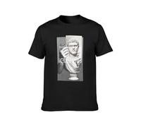 QIANHANTANG I Claudius Unisex 100% Cotton Short-Sleeve T-Shirts Black L
