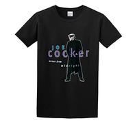 QIANHANTANG Joe Cocker Across from Midnight Unisex 100% Cotton Short-Sleeve T-Shirts Black S