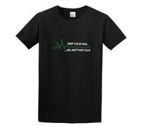 QIANHANTANG Keep Calm and. Ok Not That Calm Unisex 100% Cotton Short-Sleeve T-Shirts Black XXXL
