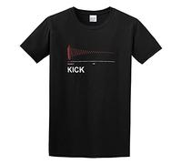 QIANHANTANG Kick Drum DAW Producer Transient & Tail Unisex 100% Cotton Short-Sleeve T-Shirts Black L