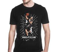 QIANHANTANG Klay Thompson Shock The Games Unisex 100% Cotton Short-Sleeve T-Shirts Black S