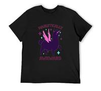 QIANHANTANG Majestically Awkward Red Llamacorn's Unisex 100% Cotton Short-Sleeve T-Shirts Black S