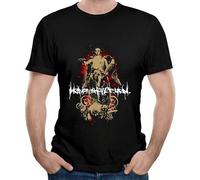 QIANHANTANG Men's Heaven Shall Burn Metal Band Logo Unisex 100% Cotton Short-Sleeve T-Shirts Black XL