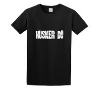 QIANHANTANG Mokro Husker Du Logo Unisex 100% Cotton Short-Sleeve T-Shirts Black L