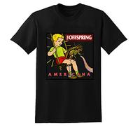 QIANHANTANG Offspring Americana Graphic Unisex 100% Cotton Short-Sleeve T-Shirts Black XXL