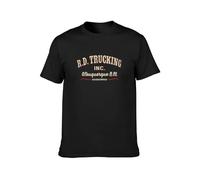 QIANHANTANG R.D. Trucking Convoy Retro 70S Film Movie Unisex 100% Cotton Short-Sleeve T-Shirts Black L