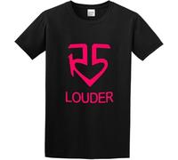 QIANHANTANG R5 Band Louder Unisex 100% Cotton Short-Sleeve T-Shirts Black M