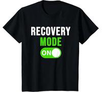 QIANHANTANG Recovery Mode On Get Well Gift Funny Injury Unisex 100% Cotton Short-Sleeve T-Shirts Black XL