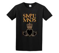 QIANHANTANG Simple Minds Unisex 100% Cotton Short-Sleeve T-Shirts Black L