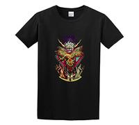 QIANHANTANG Tame Impala Eye Psychedelic Australian Acid LSD Unisex 100% Cotton Short-Sleeve T-Shirts Black XXXL
