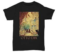 QIANHANTANG The God of Confectioners by Otto Dix Unisex 100% Cotton Short-Sleeve T-Shirts Black M
