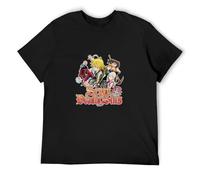 QIANHANTANG The Seven Deadly Sins Anime Unisex 100% Cotton Short-Sleeve T-Shirts Black XXXL
