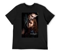 QIANHANTANG Twilight Ideal Gift Present Youth Middle Age The Old Unisex 100% Cotton Short-Sleeve T-Shirts Black S