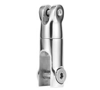 Qianjyvous Conector Giratorio de Ancla de Acero Inoxidable, Giratorio para Cadena de Ancla de Barco de Grado Marino 316, Apto para Cadenas de 6 a 8 mm, herraje de Cubierta de Doble Junta con