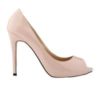 QIANKUN Plataforma Zapatos De Boda De Verano Sexy Señoras De Punta Abierta Tacones Altos Sandalias De Punta Abierta Tacones Altos Desnudo,