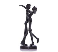 QIANLING Escultura de Hierro de 15,2 cm - Kit de Fundición de Mano para Parejas con Base, Estatua de Pareja Enamorada, Parejas, Decoración para el Hogar de Parejas