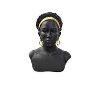 QIANLING Esculturas de Busto Negro de Arte Africano, decoración Moderna, Estatua de Busto afroamericano, Busto Negro de Resina Creativa, Busto Africano, Adecuado para Sala de Estar, Escritorio