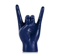 QIANLING Estatua de gesto de resina azul de 7.75 pulgadas, escultura decorativa de mesa para amantes de la cultura rock, escultura decorativa de mesa para estantería, escritorio y decoración de repisa
