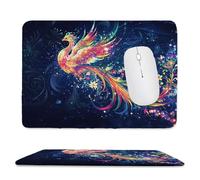 QIANLUOO Alfombrilla de Ratón Gaming, Alfombrilla de Ratón Fina y Suave para Juegos 42 x 35 cm, Impermeable y Base Antideslizante, Mejora la precisión y la Velocidad - Phoenix de Color h-64