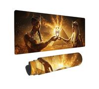 QIANLUOO Alfombrilla Ratón Gaming XXL, Gaming Mouse Pad 600 x 300 mm, Protector Escritorio Antideslizante, Alfombrilla de Ratón Egipto, Mousepad Grande, Tapete Raton para Jugadores de PC, Oficina h-1