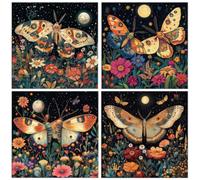 QIANLUOO Mariposa floral 5D Kits de Pintura de Diamantes 70x70cm G-373