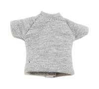 Qianly 1:12 Figura Ropa Mangas Cortas Tela Escena Accesorio Diario Cosplay Casual Muñeca Top Model Mini Camiseta para Hombre de 6 Pulgadas, Gris