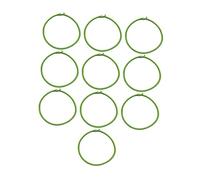 Qianly 10 Piezas Cuerda Elástica Set Reemplazo Ganchos Aluminio Banda Tensión Duradera Adecuada para Gimnasios en Casa Trampolines Niños Adultos, Verde