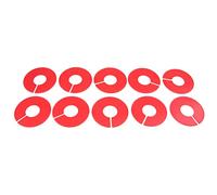 Qianly 10 Separadores de Tamaño con Perchas Redondas, rojo