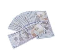 Qianly 100 Piezas Billetes Falsos de Dólares de Juego de Dinero Papel para Y Dispositivo de Efectos Visuales Adecuado para Escenas de Películas, Segundo