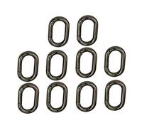 Qianly 10x Anillos Ovalados con Resorte, Clip de Resorte, Mosquetón Ovalado de 1 Pulgada, Broche para Correa de Bolso, Negro