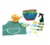 Qianly 11 Piezas Juego de Herramientas de Jardinería para Niños Regalo Great Bundle de Jardinero Infantil Juguete Educativo para Niñas, Aire Libre, Playa, Oruga 10 Piezas