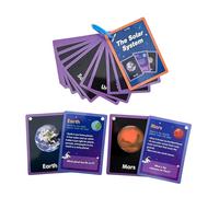 Qianly 15 Piezas Tarjetas Solar Juego Cartas Educativas Aprendizaje Infantil Material Papel Adecuadas para Niños en Casa Centros