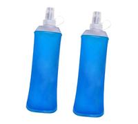 Qianly 2 Botellas de Agua Plegables Y Ligeras de Plástico Blando para Senderismo, Escalada Y Ciclismo.