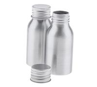 Qianly 2 Piezas Botellas de Aluminio Vacías Botellas de Loción Frascos de Crema Recipiente Reutilizable con Tapas de Rosca para Viaje, 2 piezas