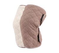 Qianly 2 Piezas Calentador de Protector Rodilleras Soporte Antideslizante Poliéster Térmico Grueso Adecuado para Actividades Deportivas de Invierno, Marrón Sin Peluche