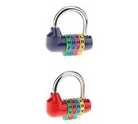 Qianly 2 Piezas de Combinación de 4 Dígitos sin Llave con Lectura Clara y Restablecimiento Fácil Adecuado para Casilleros Escolares Gimnasio Rejas