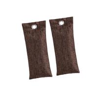 Qianly 2 Piezas Eliminador de Olores para Zapatos Bolsas Desodorizantes Purificadoras de Aire Absorbedor de Sudor Y Humedad con Carbón Bambú Reutilizables Ad, Café 50g