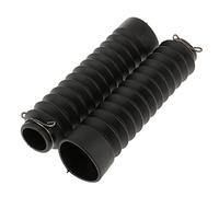 Qianly 2 Piezas Funda Polvo Horquilla Botas Goma Horquilla Guardapolvos Goma Gaiteros Universal Caucho Resistente y Elástico con Ventilación, Negro