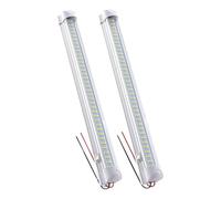Qianly 2 Piezas para Coche Tira Luz de Aleación de Aluminio Barra Led 108 Perlas con Interruptor ON OFF Apta para Camiones Furgonetas Barcos y