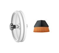 Qianly 2 Piezas Record Cleaner Clamp Funcional con Protector Impermeable Lavador de Discos y de Etiquetas Limpiador con Asa Circular Adecuado para, Blanco