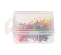 Qianly 20 Unidades/Caja Multicolor 1.4'' Mosca de Piedra Suave de Goma para Pesca