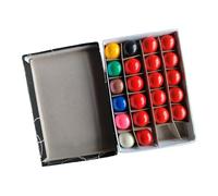 Qianly 22 Piezas Mini Bolas de Billar Set Accesorio Mesa Pool Bolas Pequeñas Resina Juguete Niños para Regalo Actividades Casa, 25mm