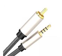 Qianly 2X Cable Coaxial Audio Video Digital .5mm con Conectores Chapados para Equipos Electrónicos Auxiliares Compatible con Sonido Estéreo Adecuado