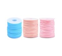 Qianly 3 Cuerda de Goma Hueca Cuerda Tejido Tubo Silicona Cordón Original Flexible para Sujetar Puntos Joyería DIY y Manualidades Apto para Tejido, Multicolor a, Individual